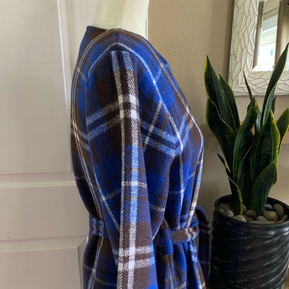 NWT!- plaid wool blend wrap coat Nordstrom - Picture 8 of 12